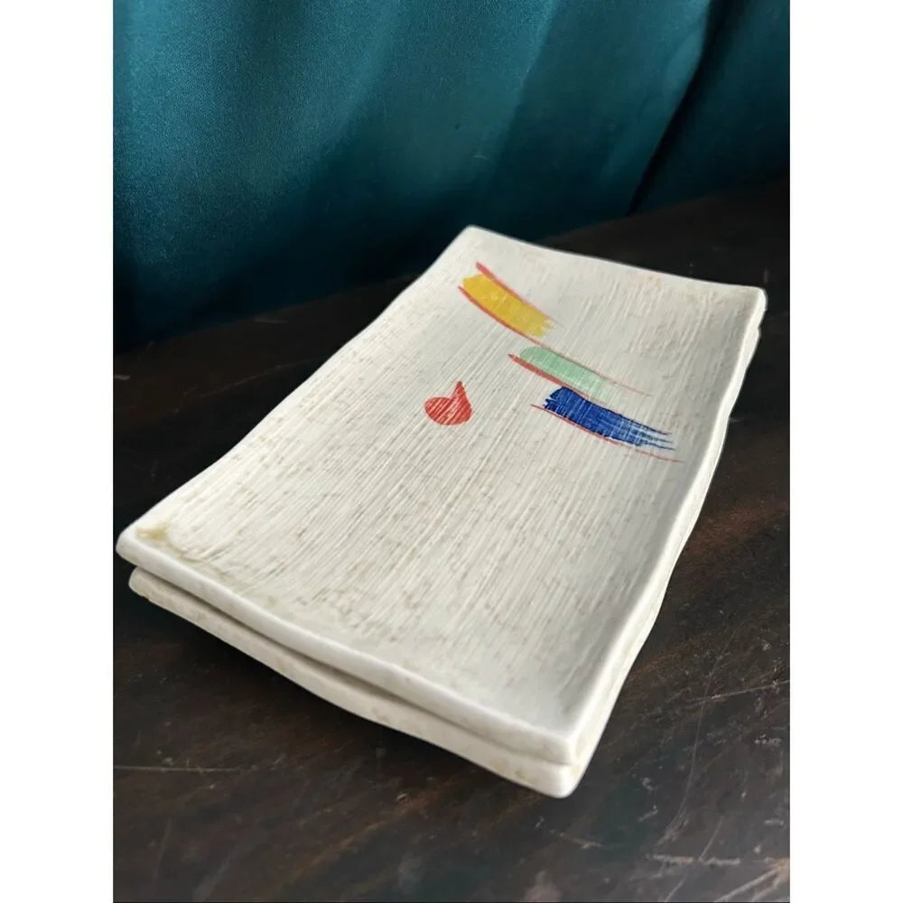 Set of 2 80’s Styling Ceramic Sushi Serving Platters